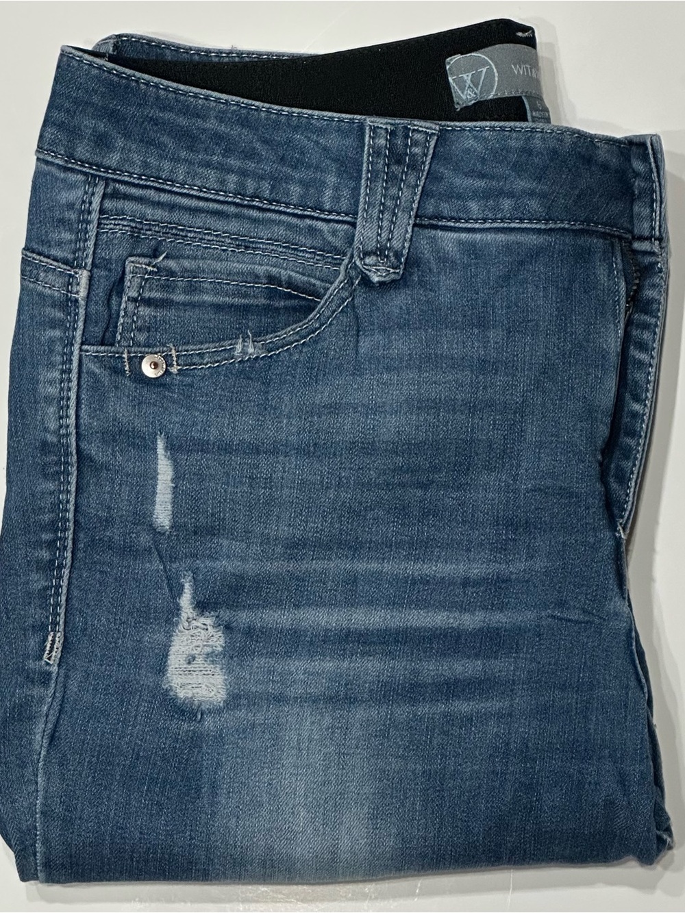 Wit & Wisdom Ab-solution Skinny Jeans Medium Wash Stretch Denim Womens Size 6 - Picture 8 of 11